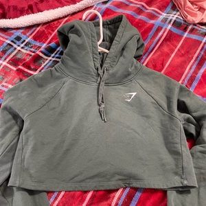 Gymshark Green cropped hoodie